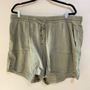 XL green linen shorts by Old Navy